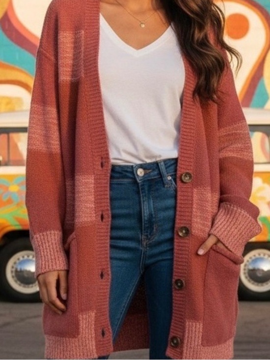 Free People Sweaters - Free People Southport Beach Colorblock Striped Button Cardigan Sweater